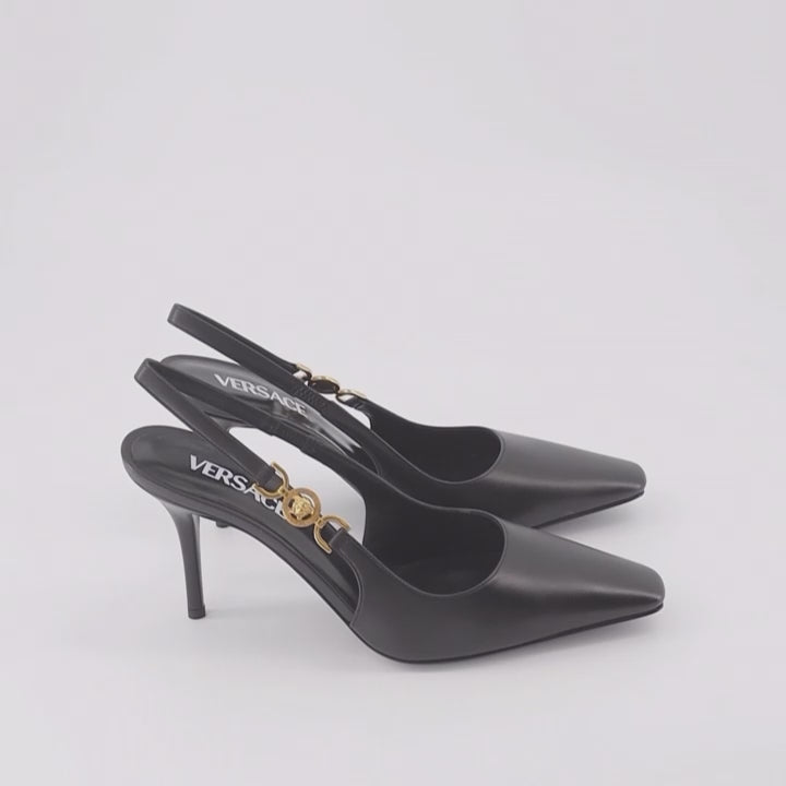 Versace, Medusa Pumps, Women's Luxury Shoes, Leather Heels, Designer Footwear