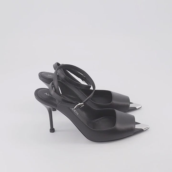 Alexander McQueen, punk heel sandals, women's luxury footwear, high-end fashion, designer sandals