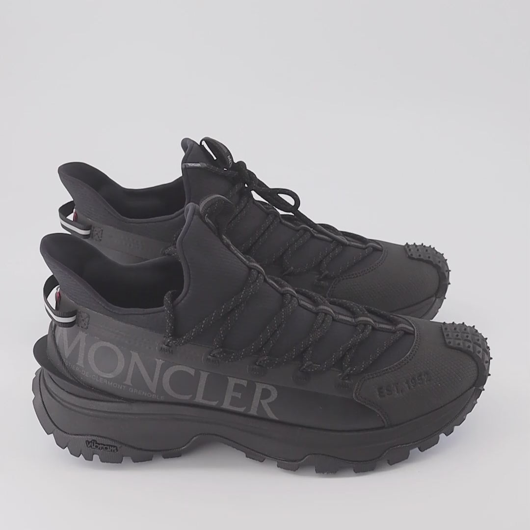 Moncler sneakers, men's luxury footwear, Trailgrip Lite 2, black sneakers, high-end trainers