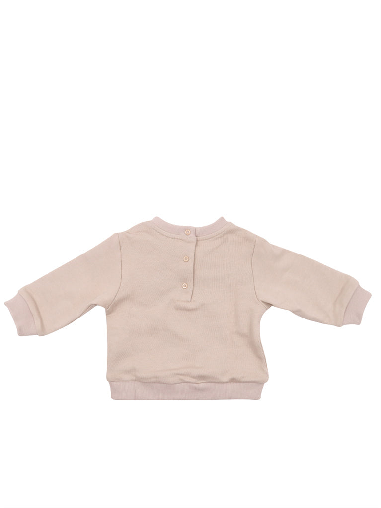 Fendi kids sweatshirt, luxury children's wear, beige sweatshirt, Fendi Roma, designer kids clothing