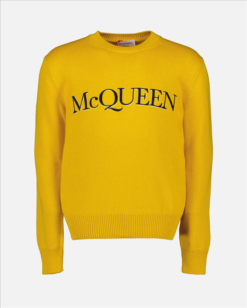 Alexander McQueen, Yellow Sweatshirt, Men's Luxury Fashion, Designer Sweatshirt, High-End Men's Clothing