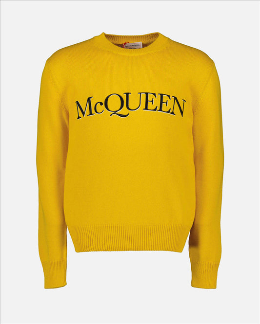 Alexander McQueen, Yellow Sweatshirt, Men's Luxury Fashion, Designer Sweatshirt, High-End Men's Clothing