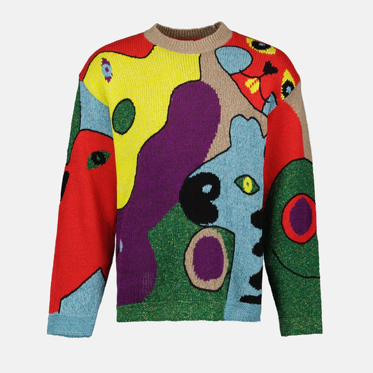 Kenzo, Multicolor Patterned Sweater, luxury men's fashion, designer sweater, high-end apparel