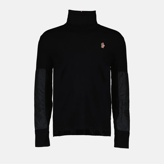 Moncler Grenoble, Black Turtleneck, Men's Luxury Fashion, Ribbed Turtleneck, Slim-fit Turtleneck