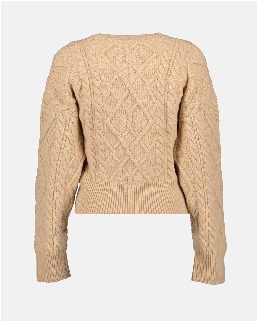 Ribbed Sweater, Stella McCartney, Beige Sweater, Luxury Women’s Sweater, High-End Women’s Fashion