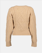 Ribbed Sweater, Stella McCartney, Beige Sweater, Luxury Women’s Sweater, High-End Women’s Fashion