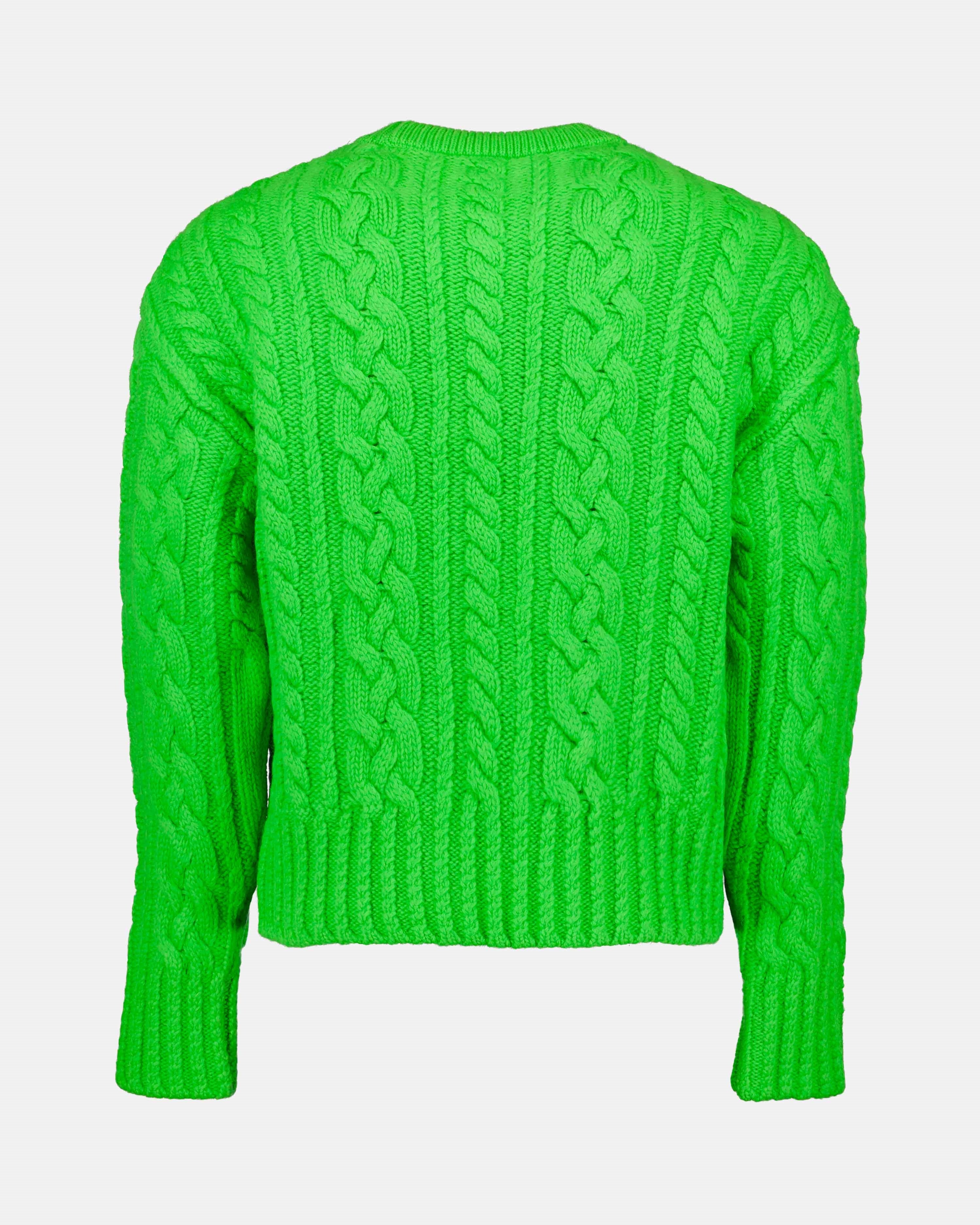 Green Sweater for Women, AMI Paris, Ribbed Knit, Chic Sweater, High-End