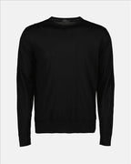 Prada black wool sweater, luxury men's sweater, designer wool sweater, elegant men's apparel, high-end fashion