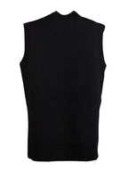 Prada Women's Sweater, Sleeveless Wool Sweater, Luxury Knitwear, Black Wool Sweater, Designer Fashion
