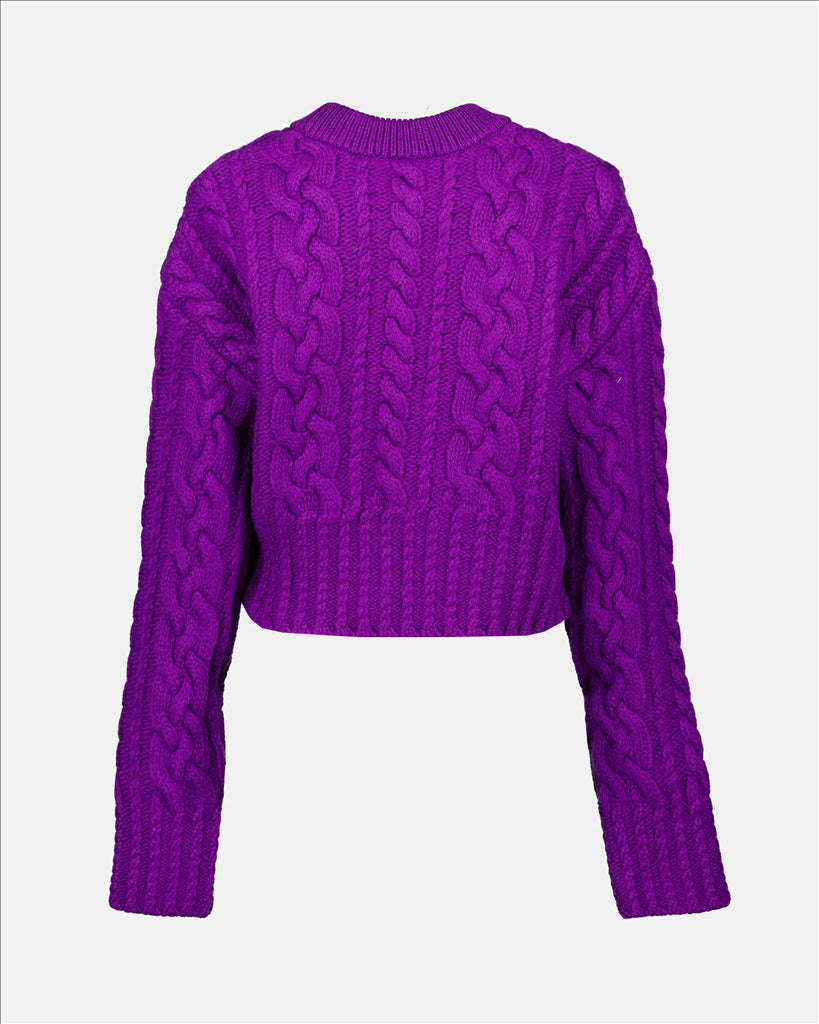 Violet Sweater, Thick Knit, AMI Paris, Women's Sweater, High-End