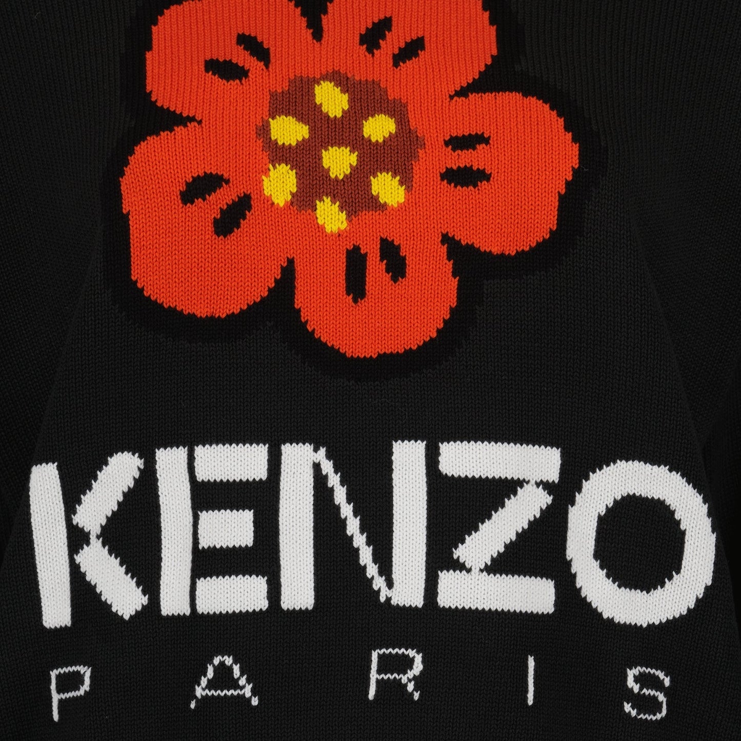 Kenzo, Black Boke Flower Sweater, Women's luxury knitwear, high-end fashion, designer sweater