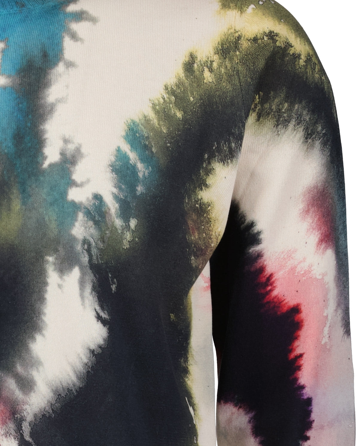 Alexander McQueen, Men’s Luxury Pullover, Tie-Dye Fashion, Multicolor Knitwear, High-End Men’s Clothing