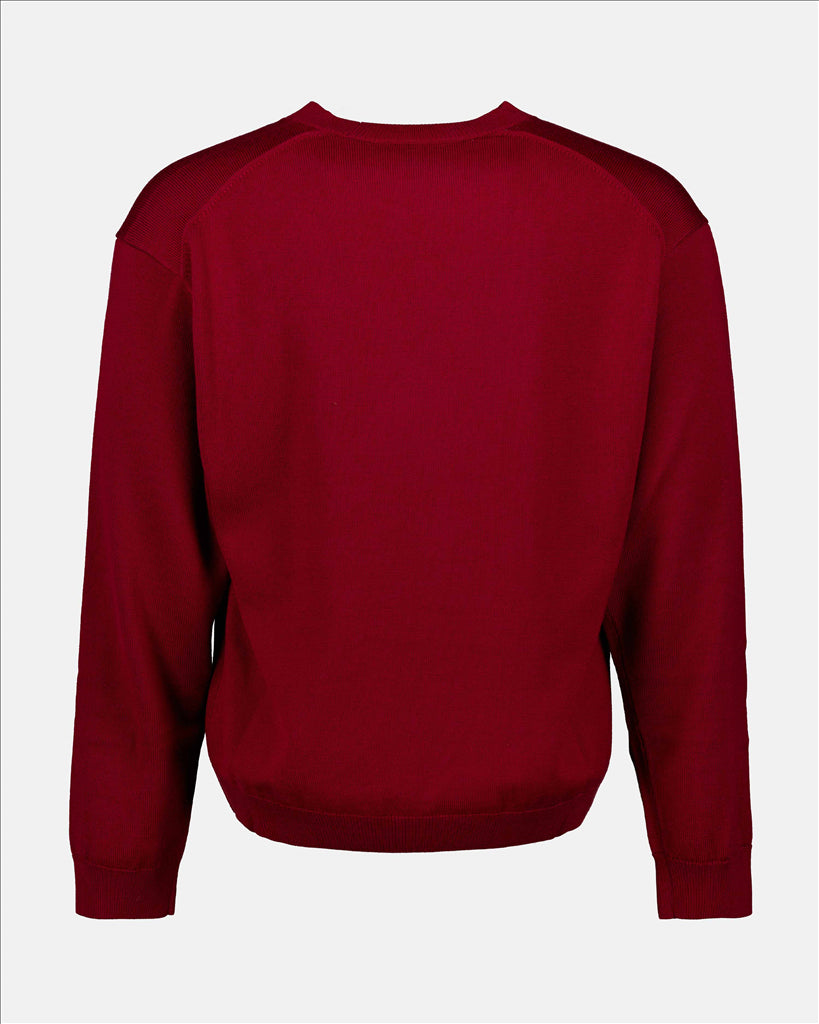 Kenzo, Wool Sweater, High-End, Tiger Tail K, Burgundy