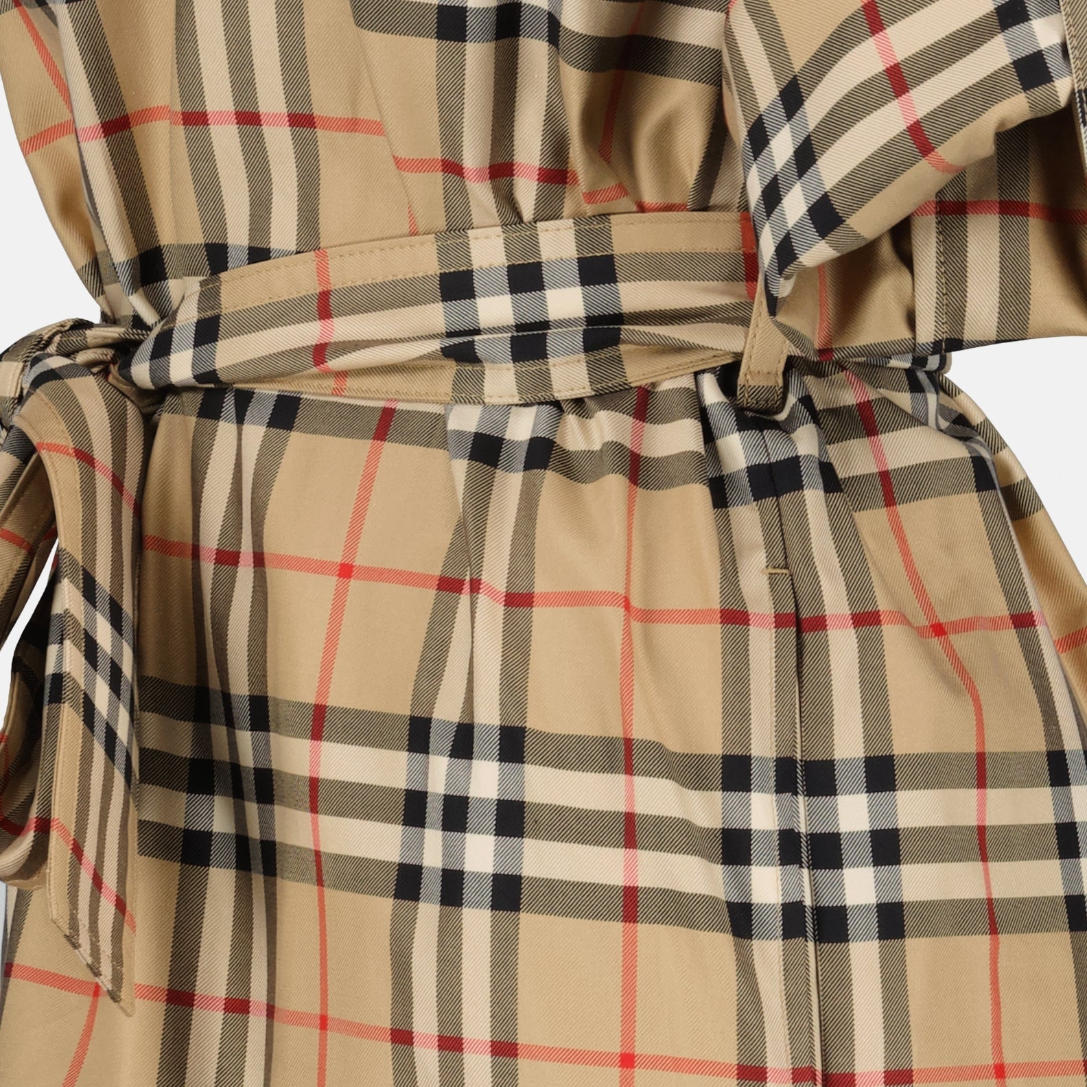 Burberry check dress, luxury women's fashion, beige check dress, high-end women's clothing, designer dresses