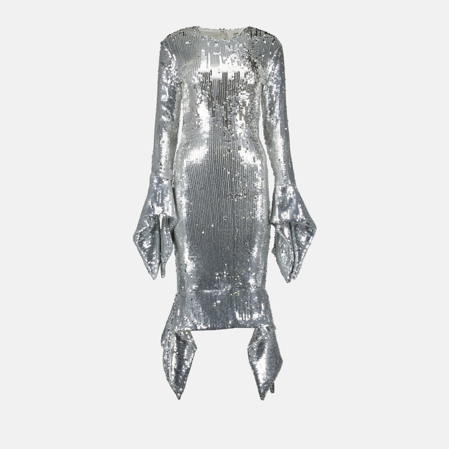 Sequin Dress, AMI Paris, Evening Dress, Silver Dress, Luxury Gown