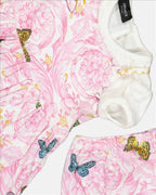 Versace, Barocco Butterfly, Rose Dress, Children’s Luxury Fashion, High-end Kidswear