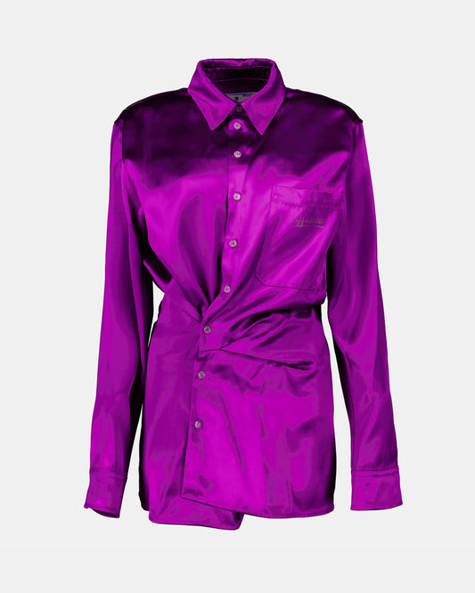 Shirt Dress, Purple, Elegance, Chic Evening, Luxury