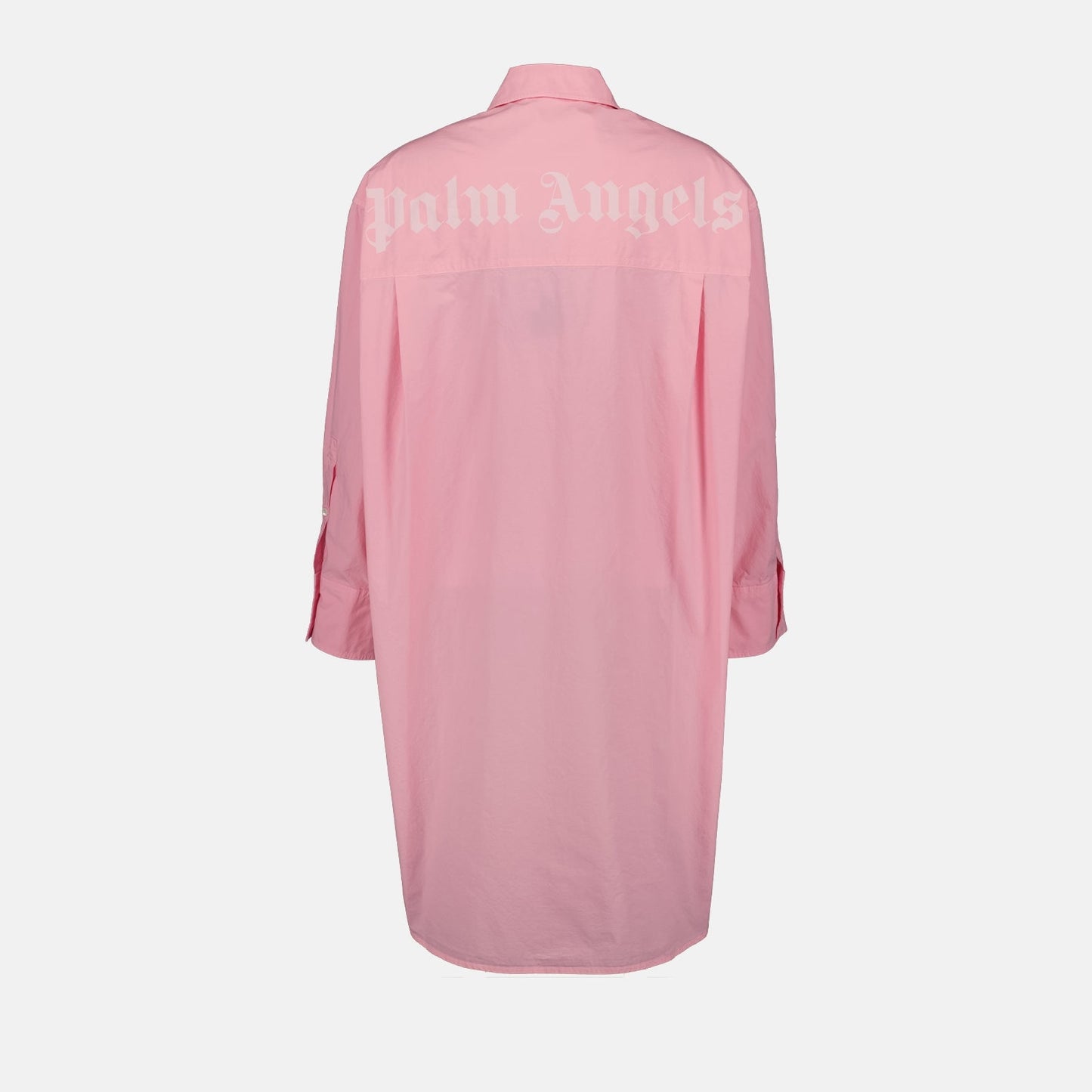 Palm Angels, Pink Shirt Dress, Luxury Women's Apparel, High-End Fashion, Designer Dress