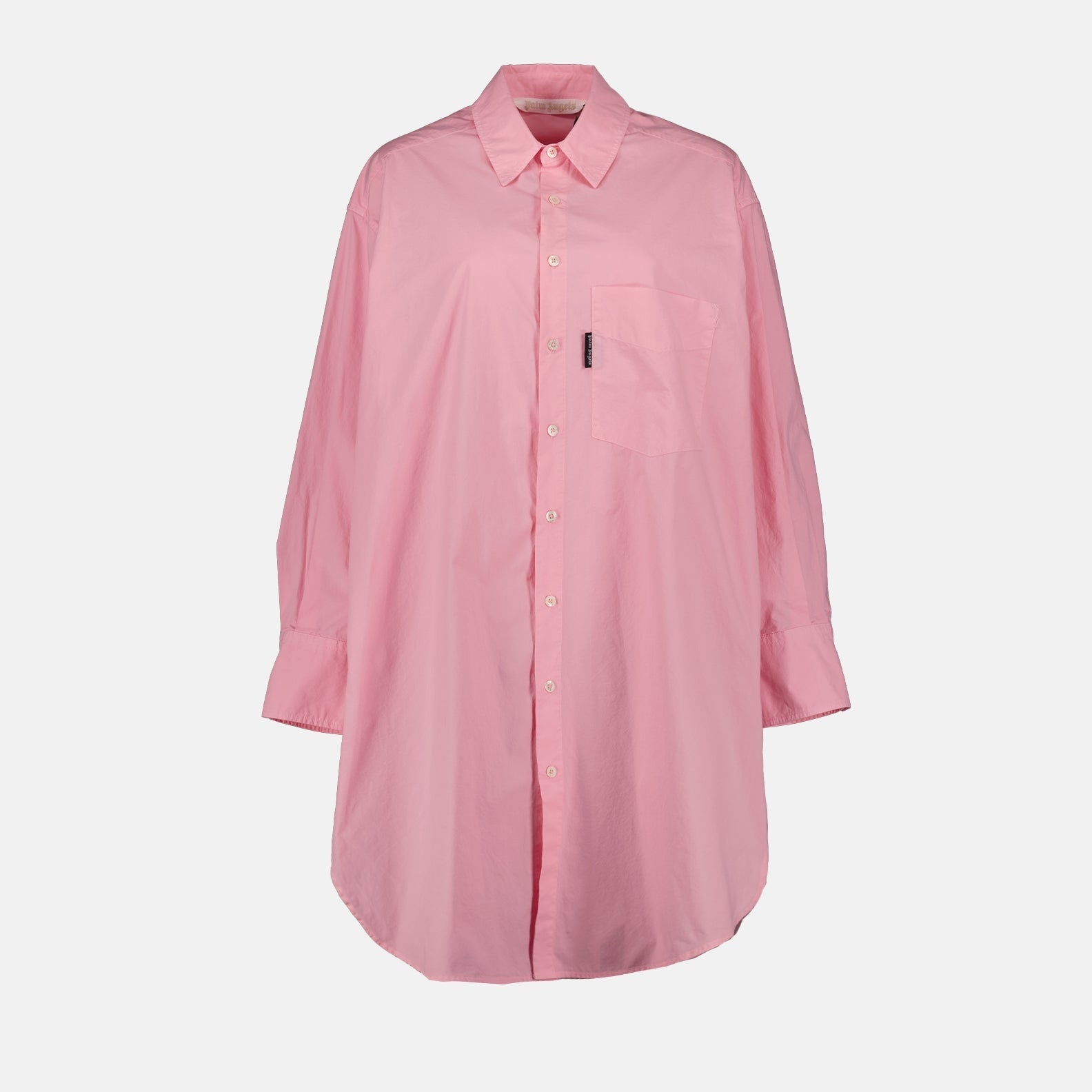 Palm Angels, Pink Shirt Dress, Luxury Women's Apparel, High-End Fashion, Designer Dress