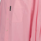 Palm Angels, Pink Shirt Dress, Luxury Women's Apparel, High-End Fashion, Designer Dress