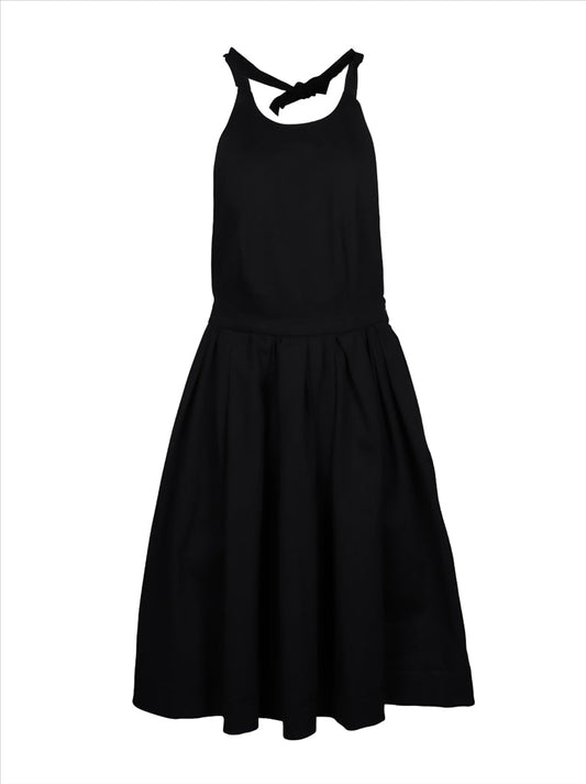 Prada dress, backless dress, black dress, women's luxury fashion, designer dresses