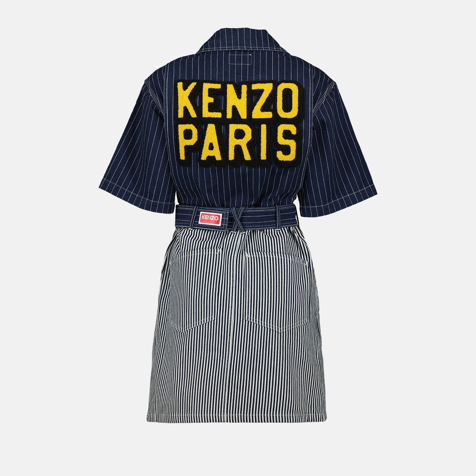 Kenzo, Bicolor Denim Dress, Luxury Women's Fashion, Designer Dress, High-End Denim