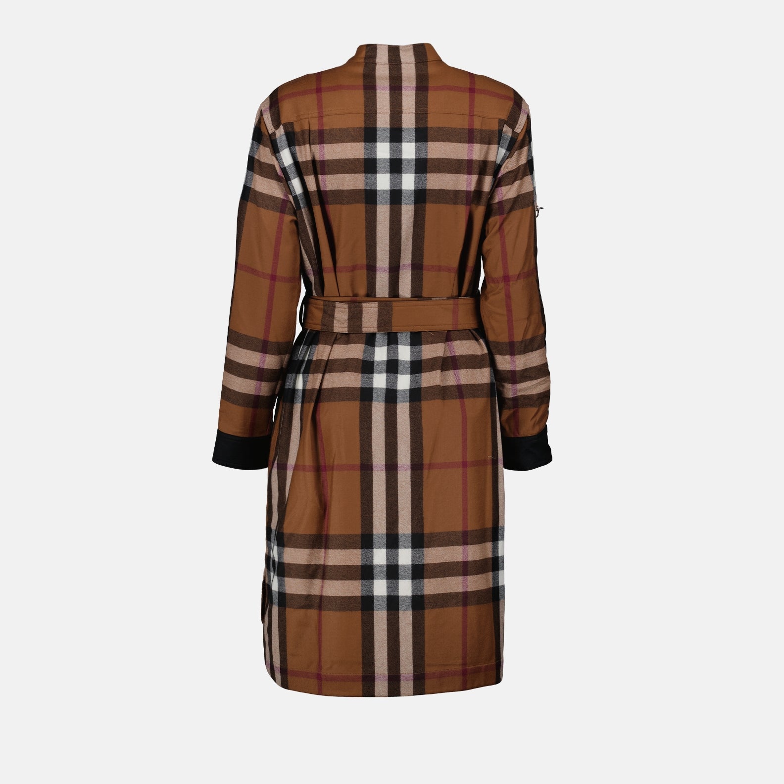 Checkered wool dress, Burberry dress, luxury fashion, high-end clothing, elegant wool dress