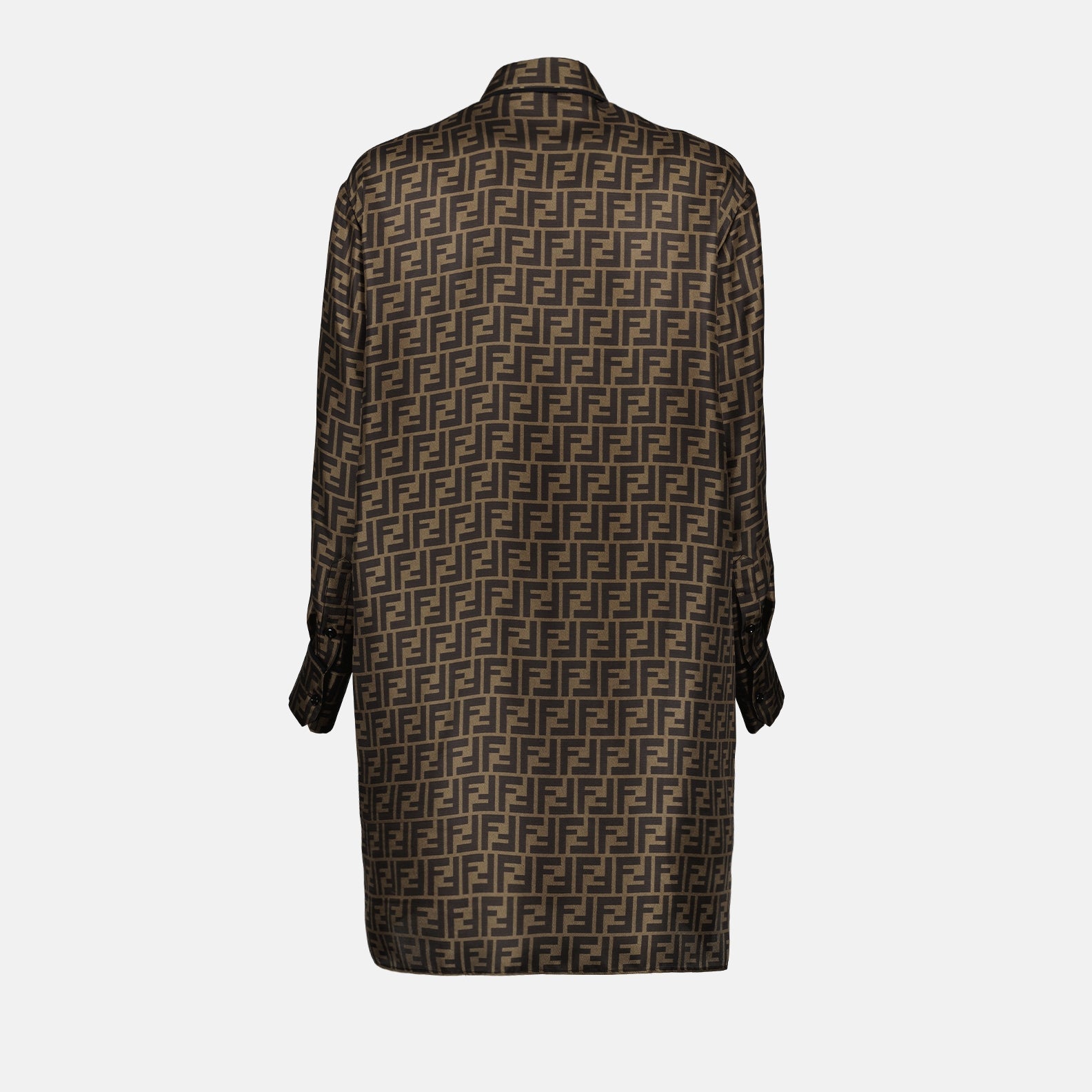 Fendi dress, silk dress, FF print dress, elegant dress, designer dress