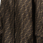 Imagen del vestido de sarga de seda marrón de Fendi para mujeres - Temporada Primavera-Verano 2025 - Vista detalle 1