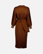 Fendi O'Lock Brown Jersey Dress - Fendi - Women | WE IN STYLE Fendi O'Lock Brown Jersey Dress - Fendi - Women | WE IN STYLE