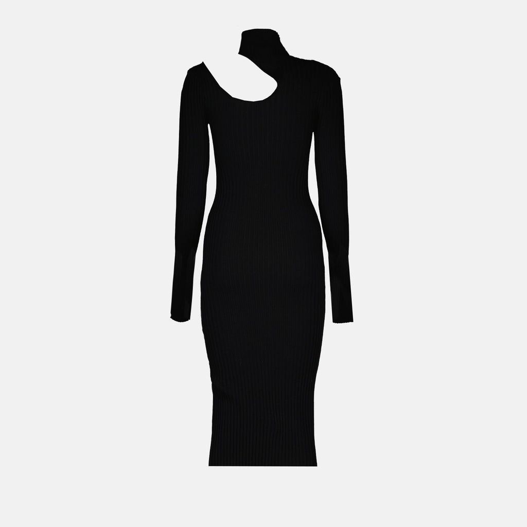 Victoria black dress, high neck dress, long sleeve dress, midi dress, luxury women's wear