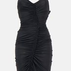 Image of Ruched Black Dress by Victoria Beckham for Women - Season Spring-Summer 2023 - Detail View 1