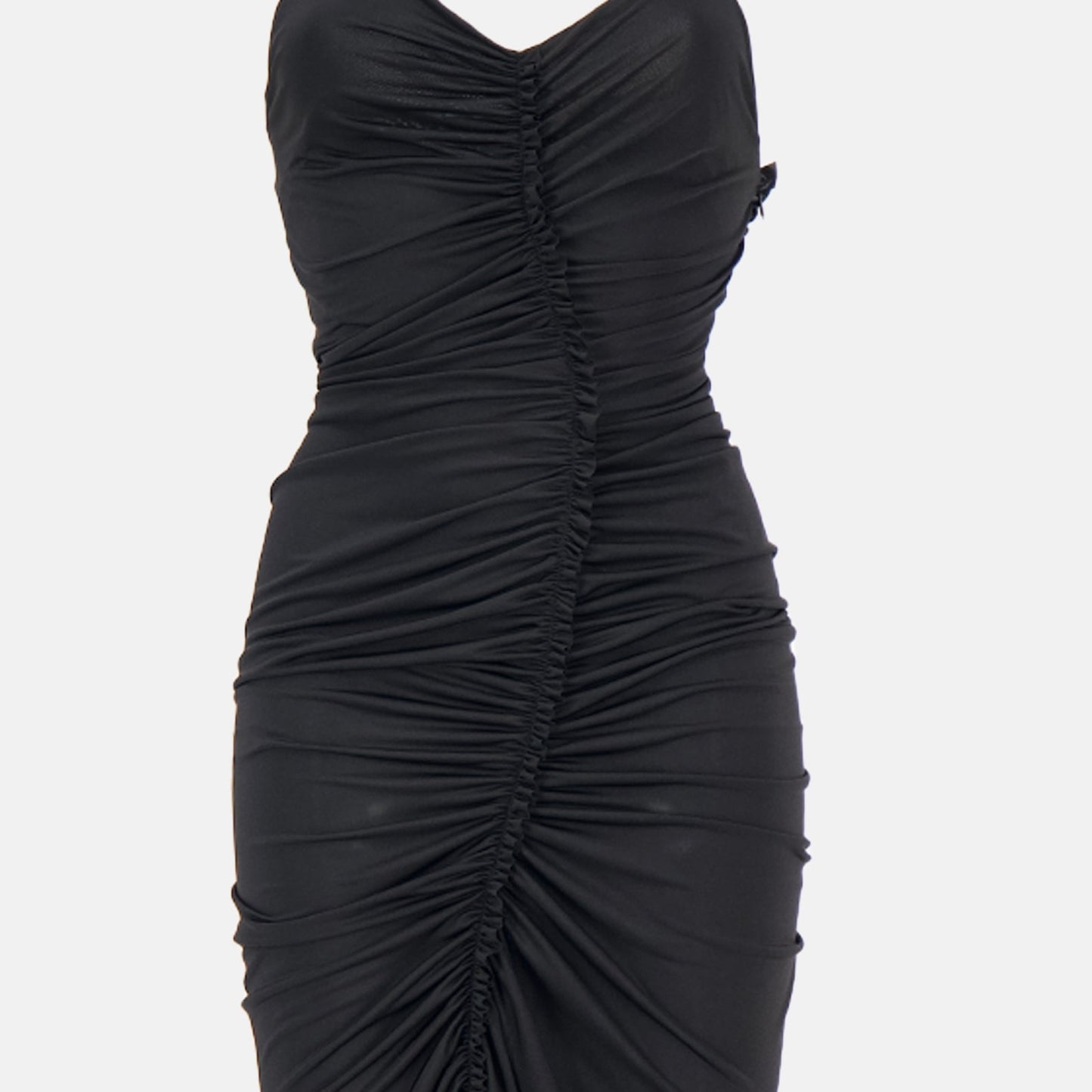 ruched dress, black dress, Victoria Beckham, luxury fashion, designer dress