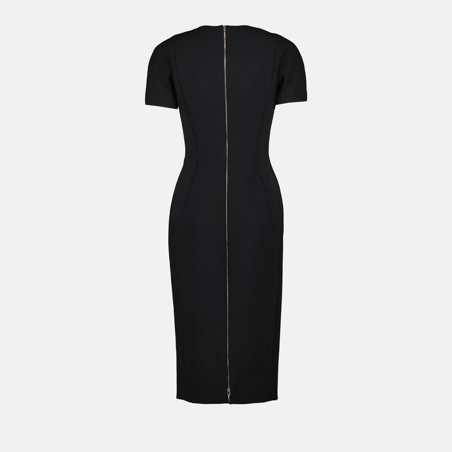 Victoria Beckham, Spiral Black T-shirt Dress, luxury women's dress, designer casual wear, elegant T-shirt dress