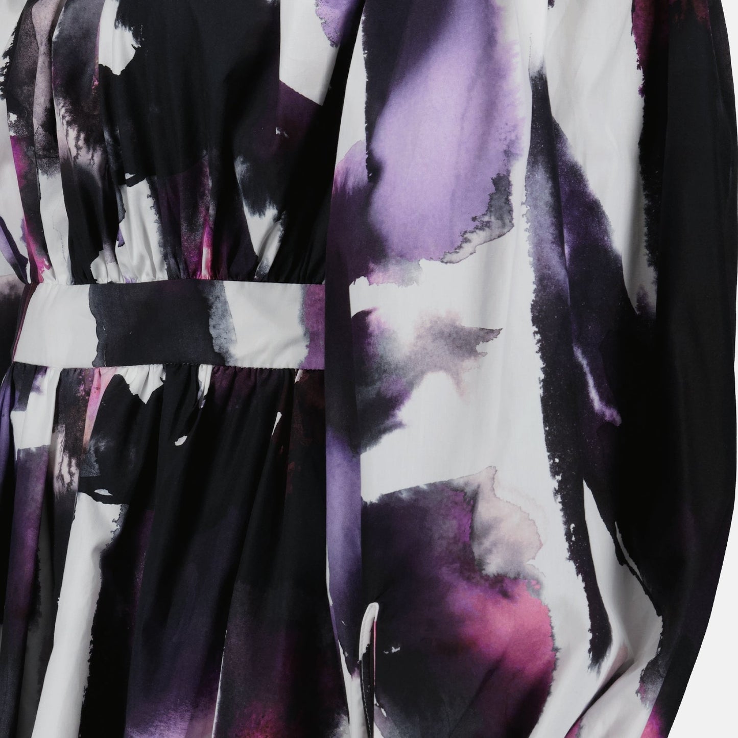 Alexander McQueen, Bardot dress, graffiti print dress, watercolor dress, luxury women’s dress