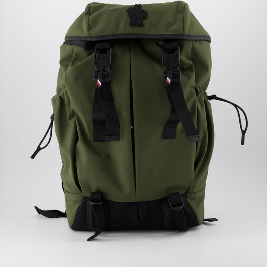 Moncler Grenoble backpack, khaki backpack, men's luxury accessory, stylish men's backpack, high-end men's fashion