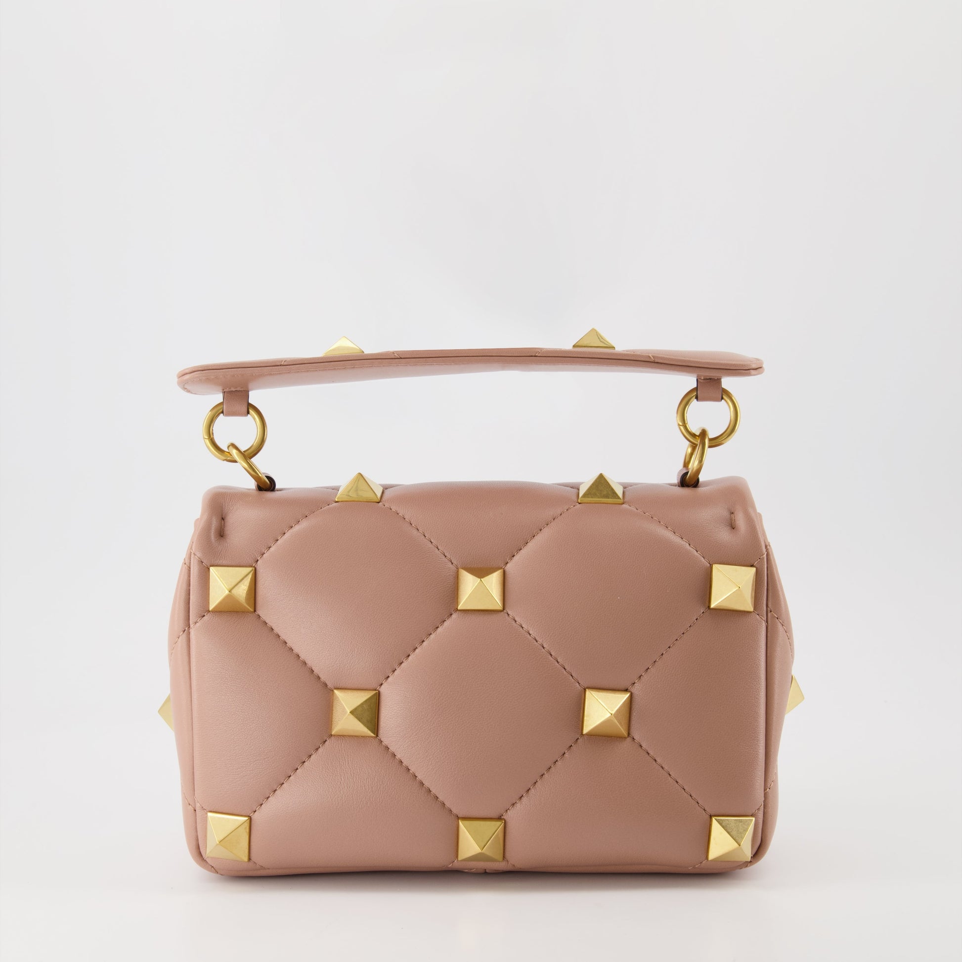 Valentino Garavani, Roman Stud Bag, luxury handbag, women's designer bags, Beige Roman Stud Bag