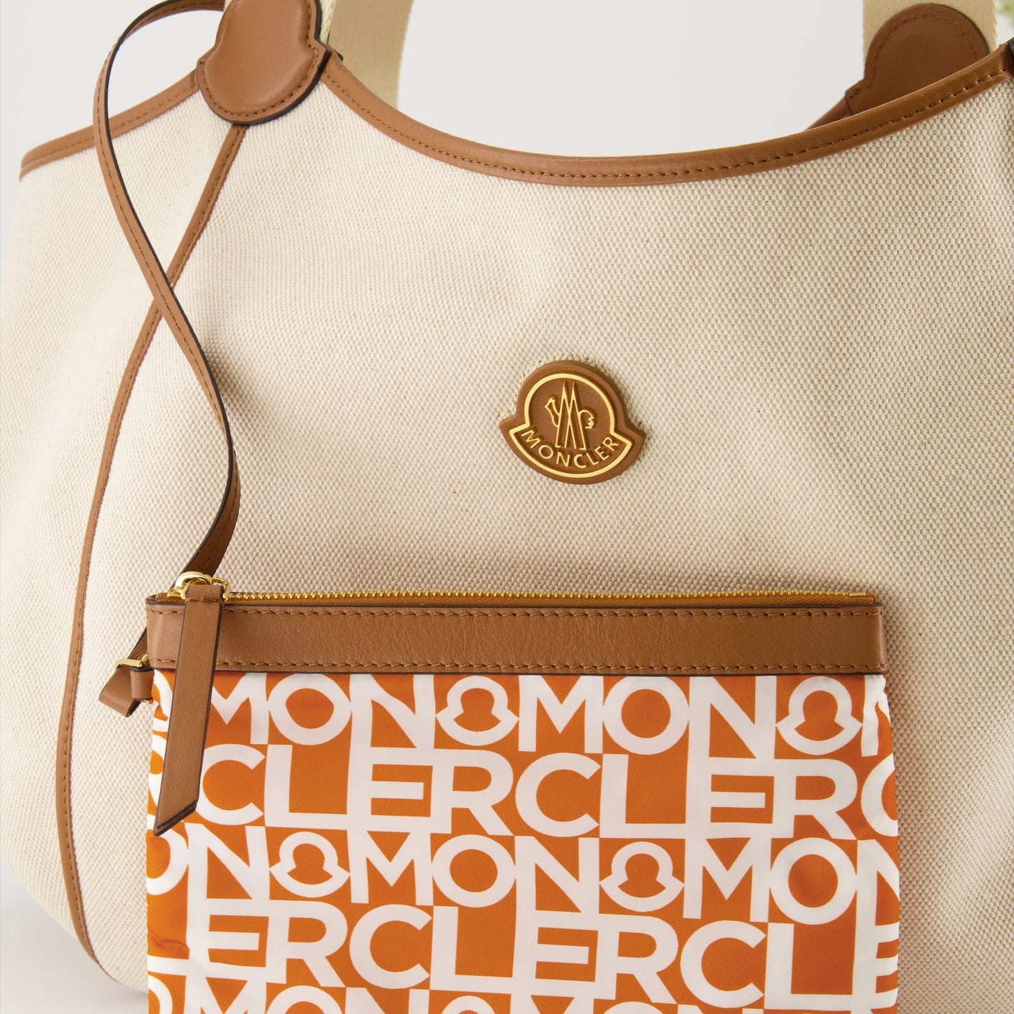 Moncler Nalani Tote, Luxury Beige Bag, Women's Designer Tote, High-End Accessories, Fashion Tote Bag