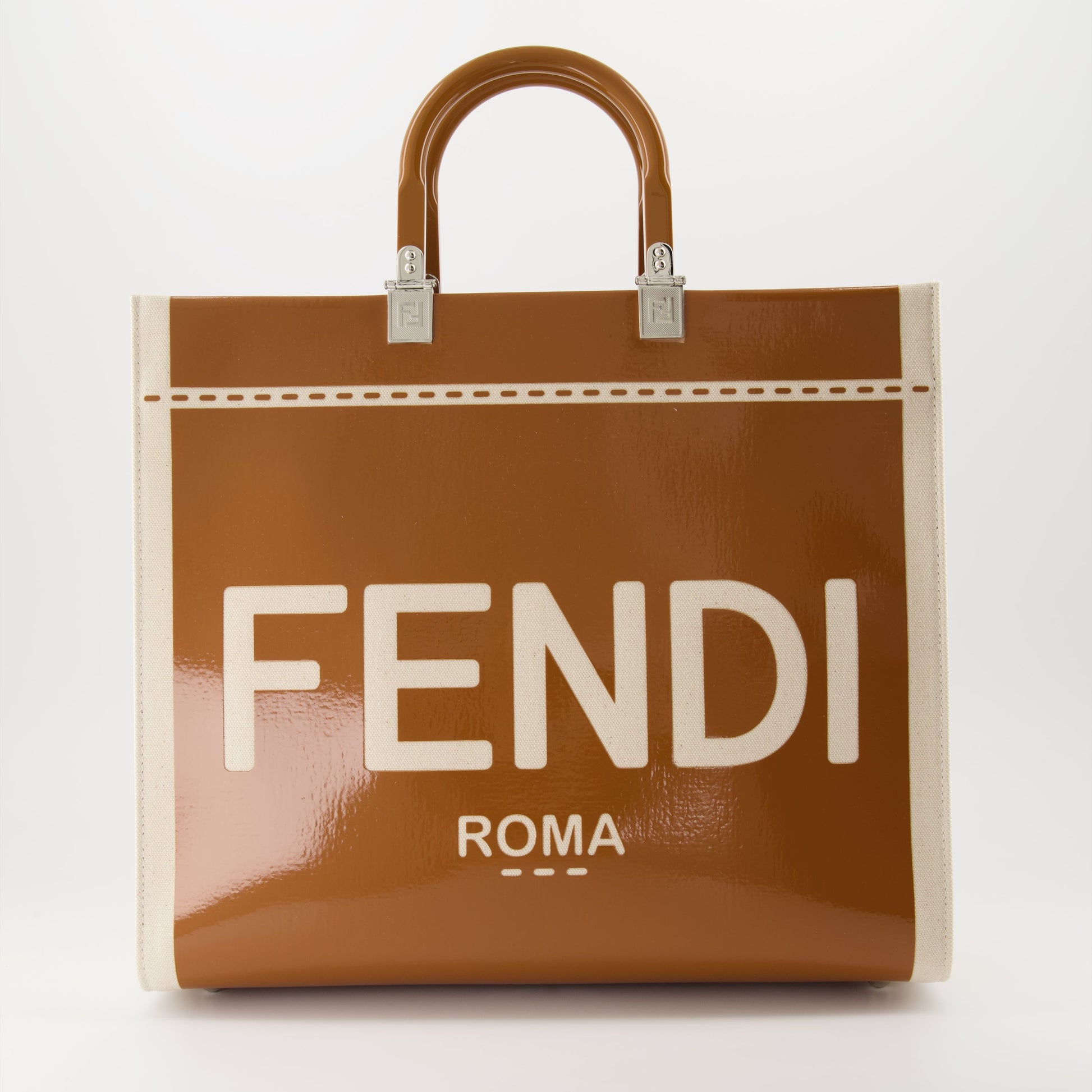 Fendi Sunshine tote, luxury handbag, brown tote bag, high-end accessories, women's designer bag