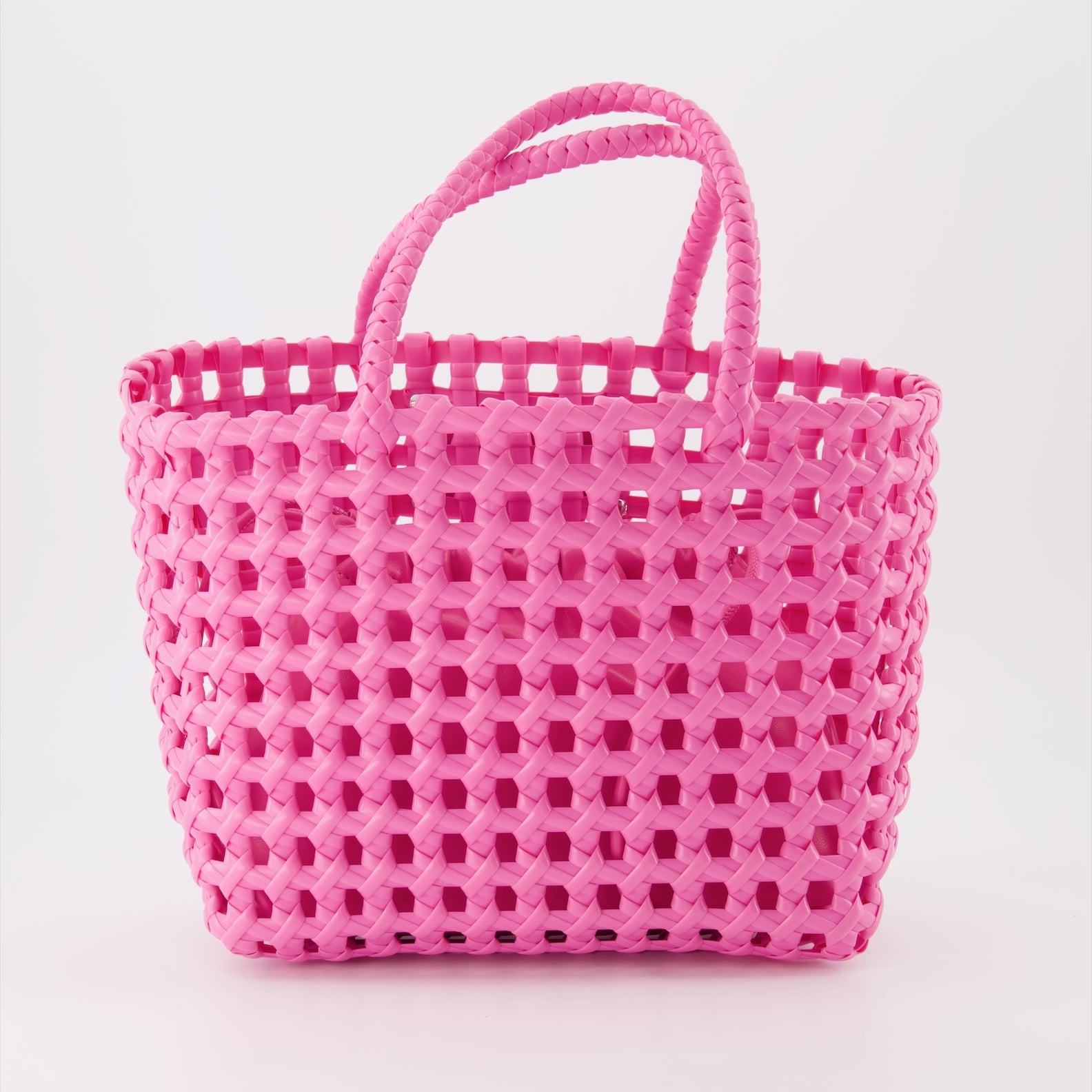 Pink tote bag, Woven bag, Luxury tote, MSGM bag, Designer handbag