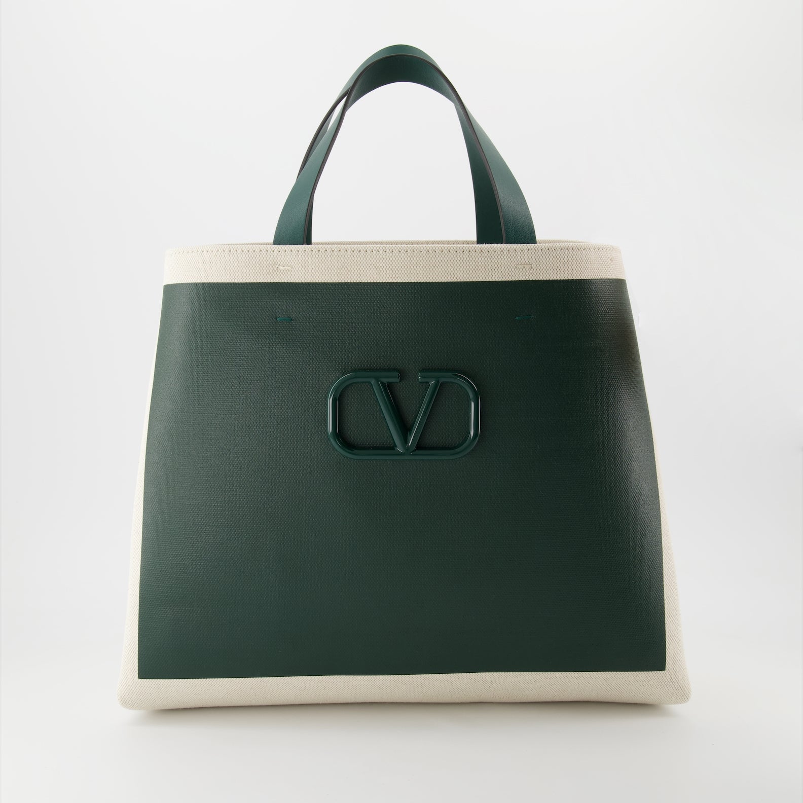 Valentino Garavani, VLogo Signature, Men's Cabas Bag, Luxury Canvas Bag, Designer Men's Accessories