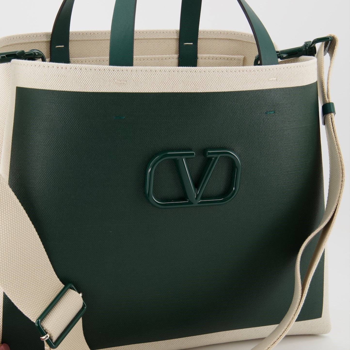 Valentino Garavani, VLogo Signature, Men's Cabas Bag, Luxury Canvas Bag, Designer Men's Accessories