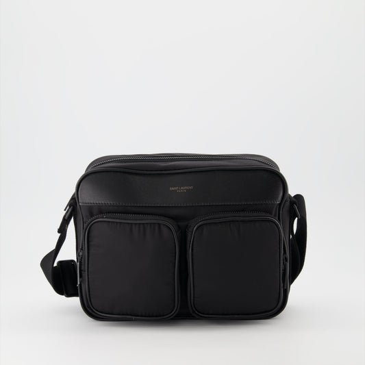 Saint Laurent camera bag, black nylon bag, men's luxury bag, men's accessories, high-end fashion