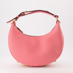 Fendi handbag, pink leather bag, Sac Fendigraphy, luxury women’s bag, designer leather purse