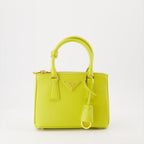 Image of Yellow Saffiano Galleria Bag by Prada for Women - Season Spring-Summer 2023 - Front View