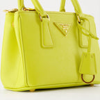 Image of Yellow Saffiano Galleria Bag by Prada for Women - Season Spring-Summer 2023 - Detail View 5