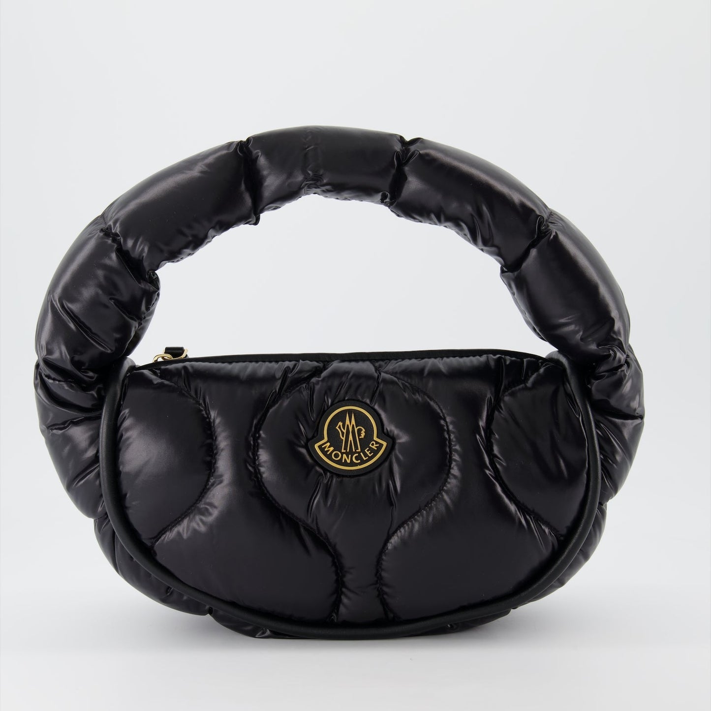 luxury handbag, Moncler, women's accessories, black hobo bag, designer bags