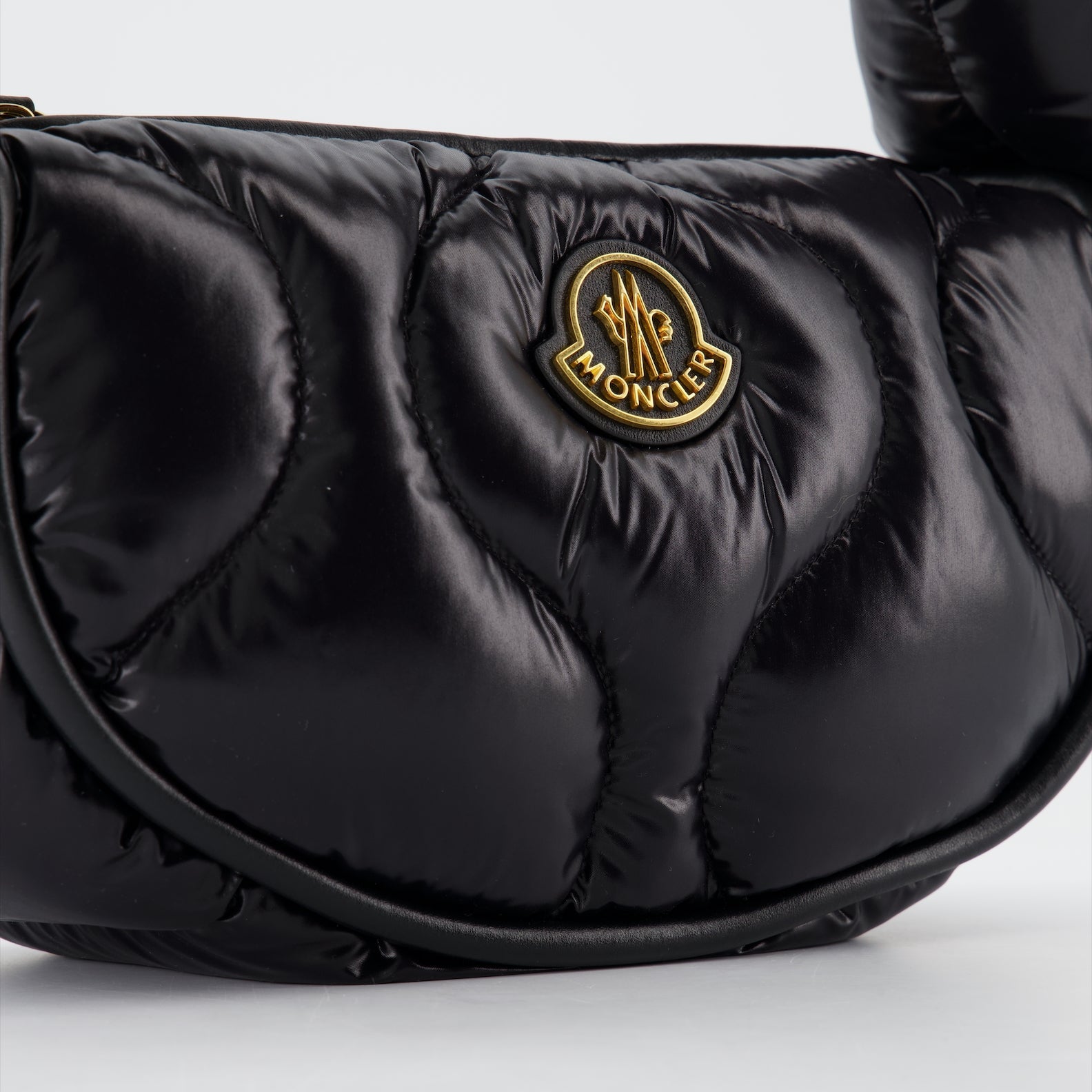 luxury handbag, Moncler, women's accessories, black hobo bag, designer bags