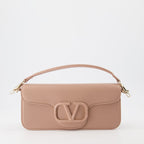 luxury handbag, Valentino Garavani, pink leather bag, designer accessory, women's crossbody bag