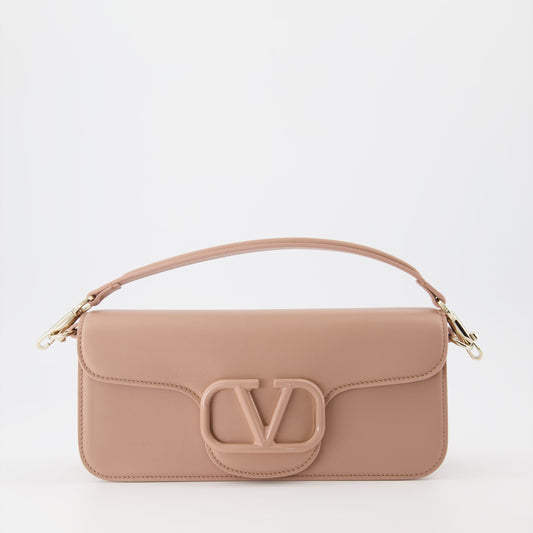 luxury handbag, Valentino Garavani, pink leather bag, designer accessory, women's crossbody bag